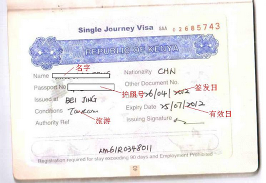 肯尼亚旅游签证注意事项  　　(图2)